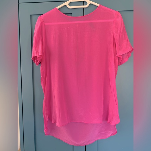 Silk Crepe Hi-Low Blouse - Picture 1 of 5